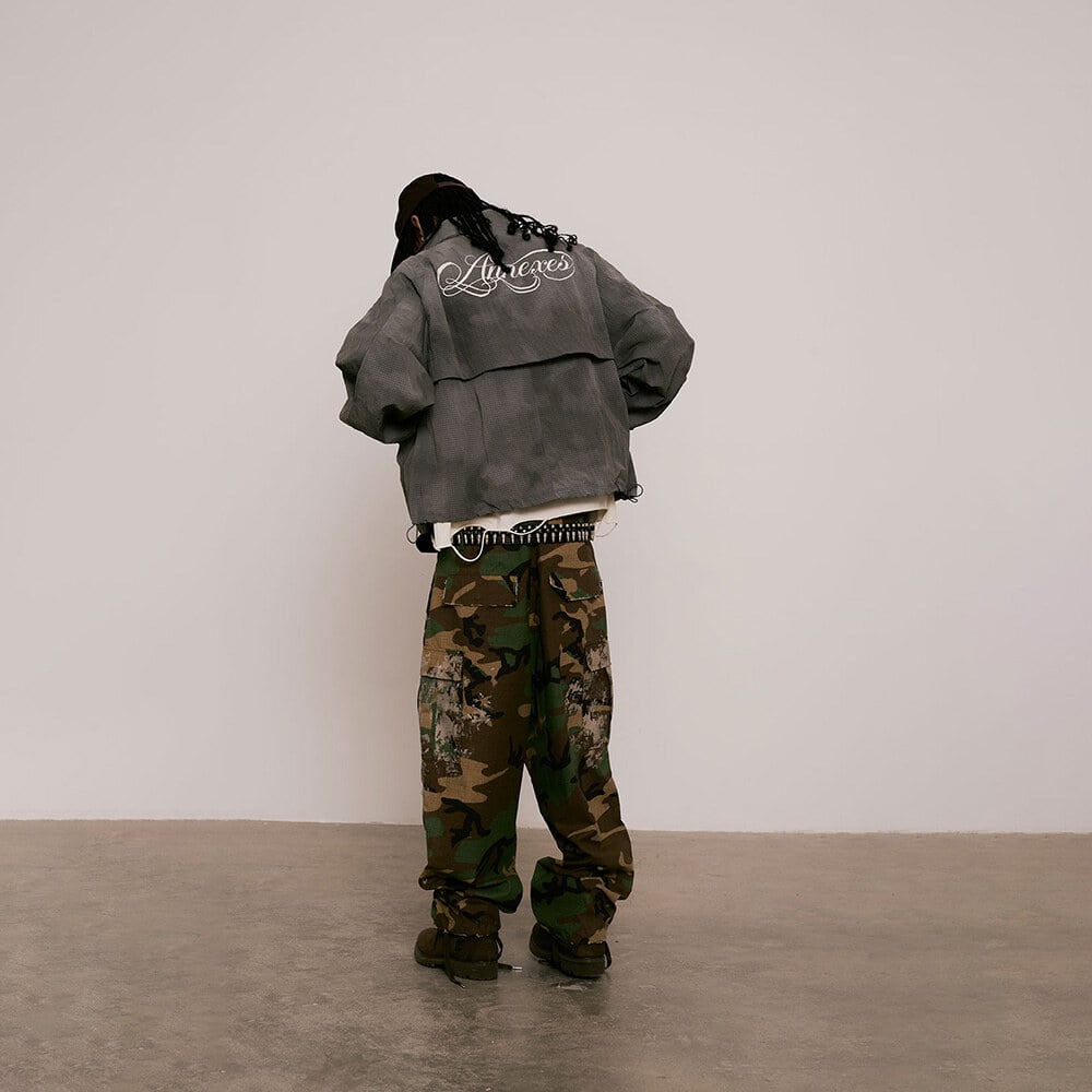 波紋染風衣外套 Wave Dye Trench Jacket