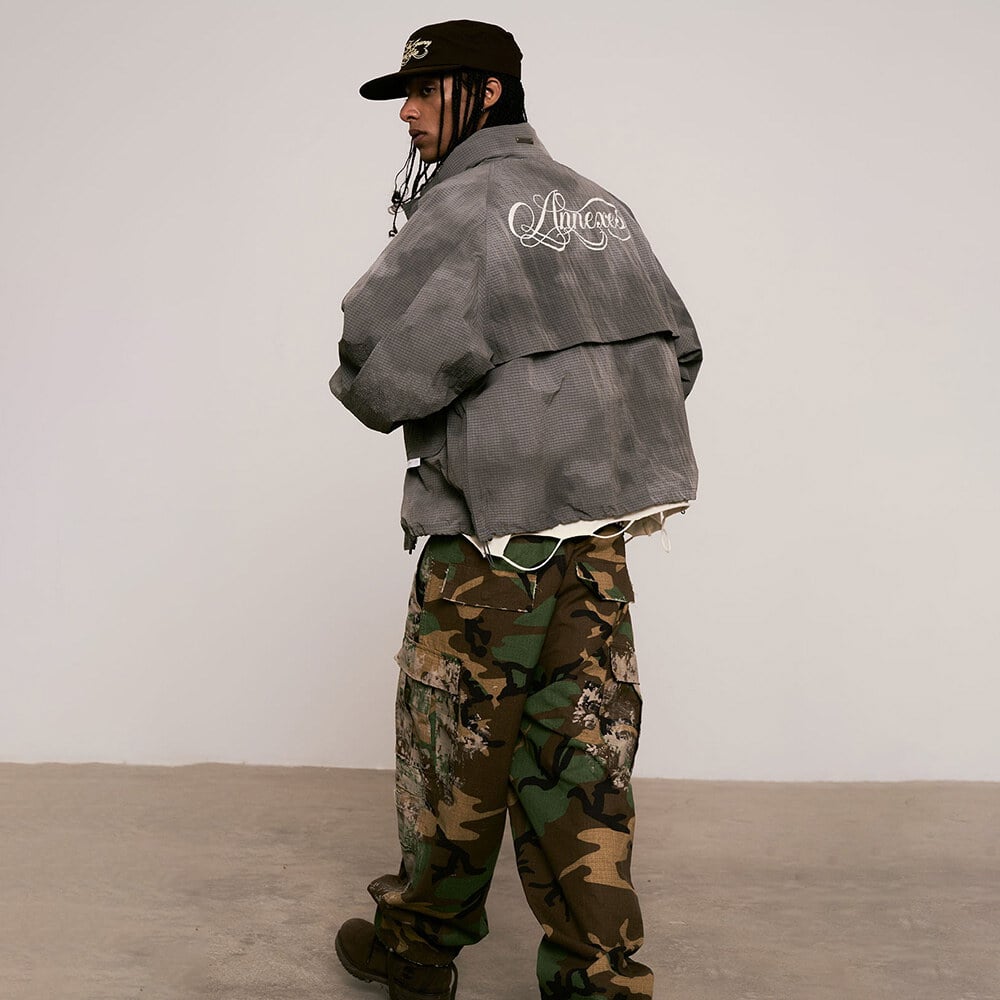 波紋染風衣外套 Wave Dye Trench Jacket