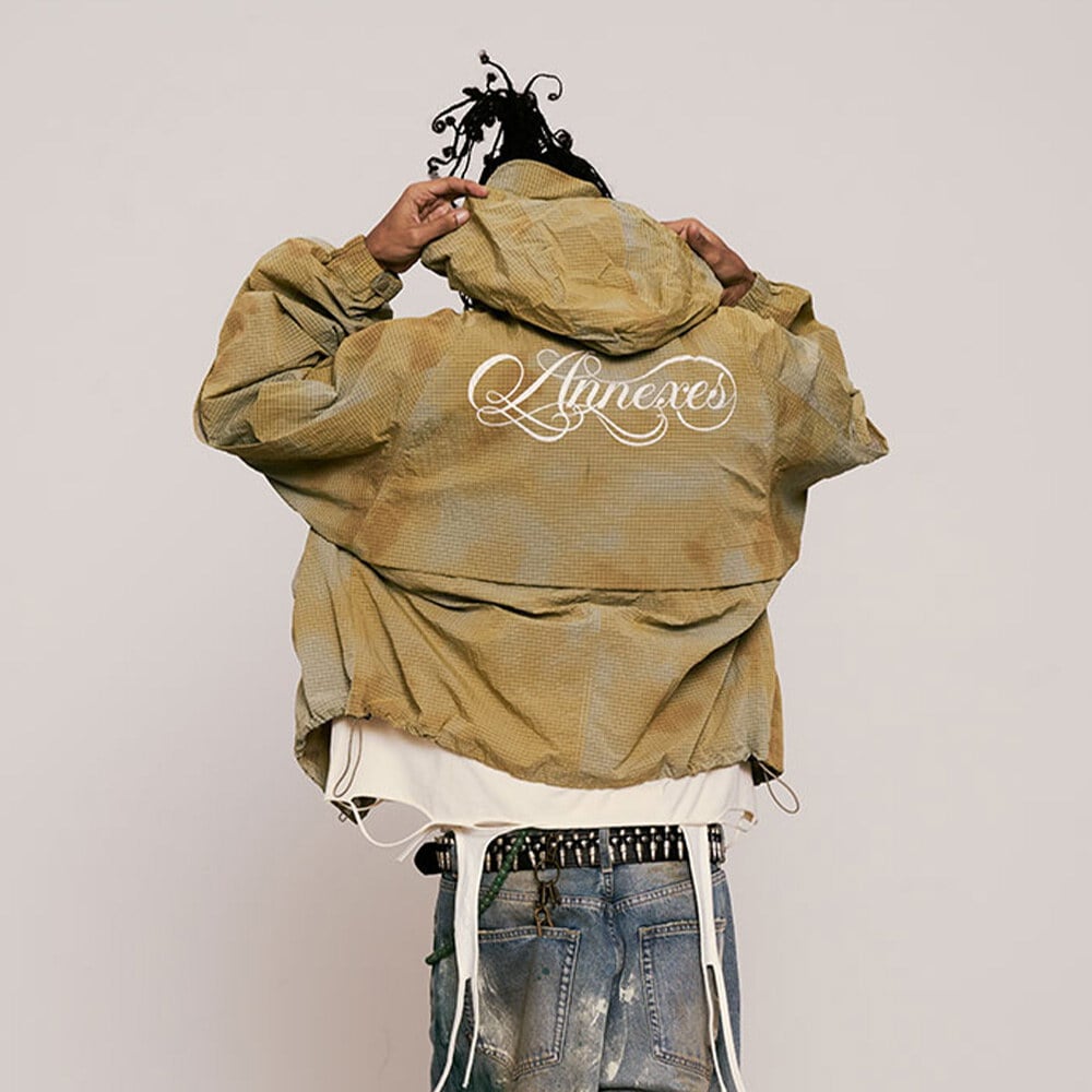 波紋染風衣外套 Wave Dye Trench Jacket