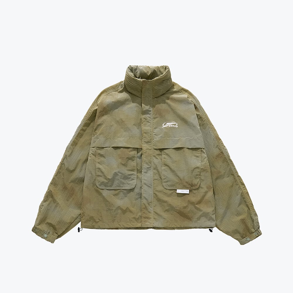 波紋染風衣外套 Wave Dye Trench Jacket