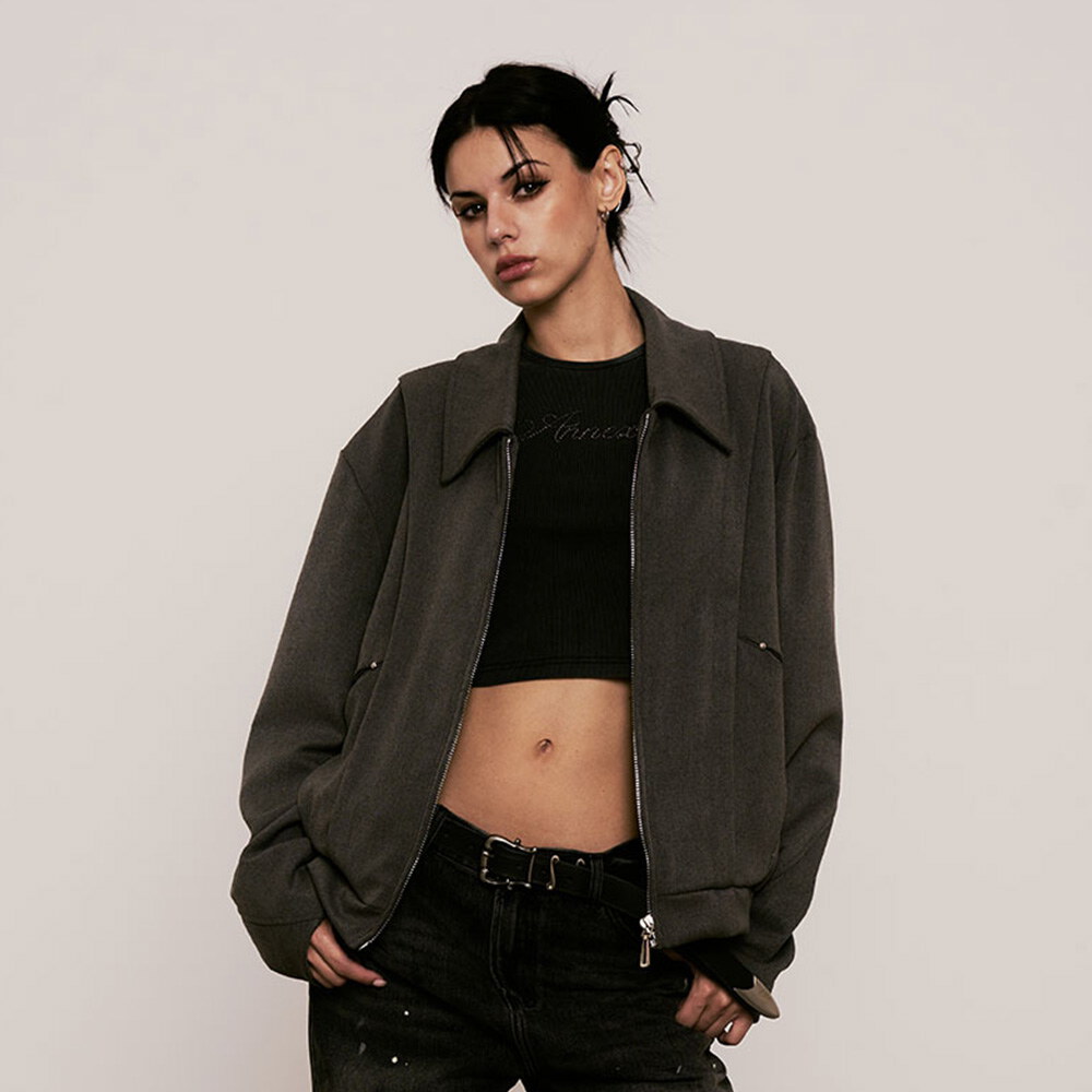 短版拉鍊外套 Beaver Zip Short Jacket