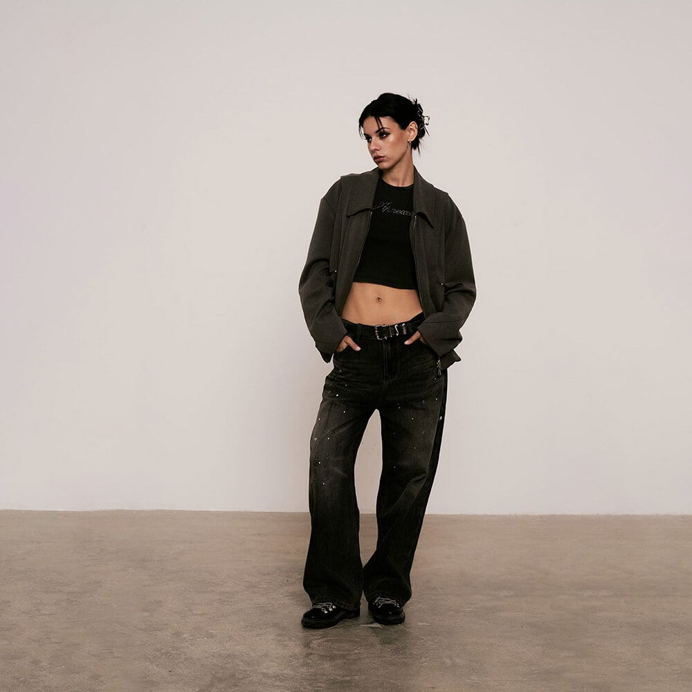 短版拉鍊外套 Beaver Zip Short Jacket