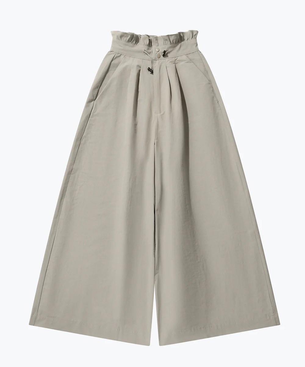 傘形抽繩長褲 Waffle High Waist Pants