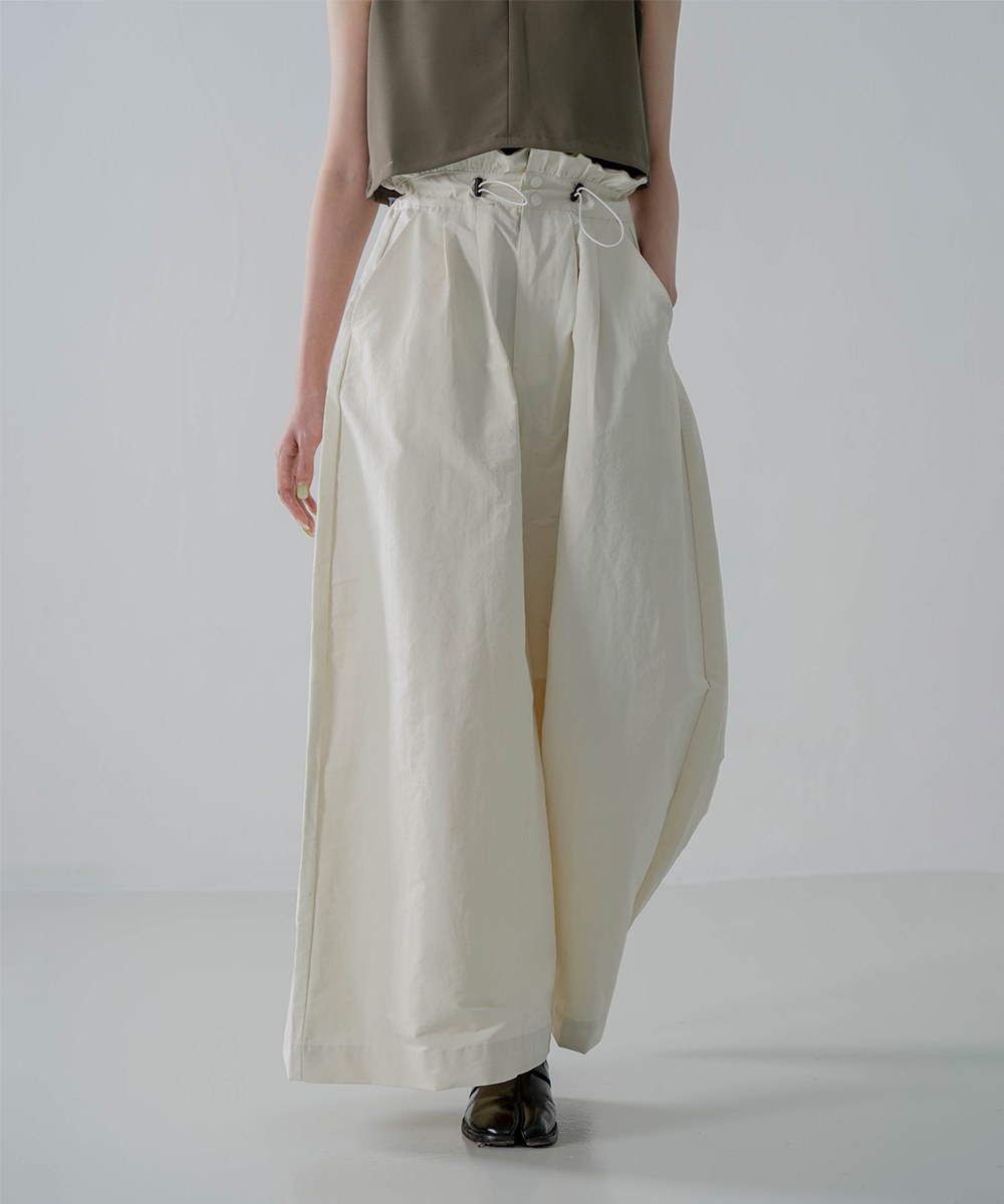 傘形抽繩長褲 Waffle High Waist Pants