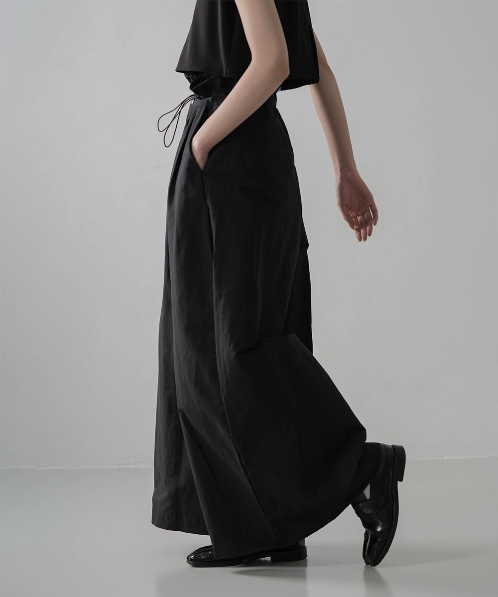 傘形抽繩長褲 Waffle High Waist Pants