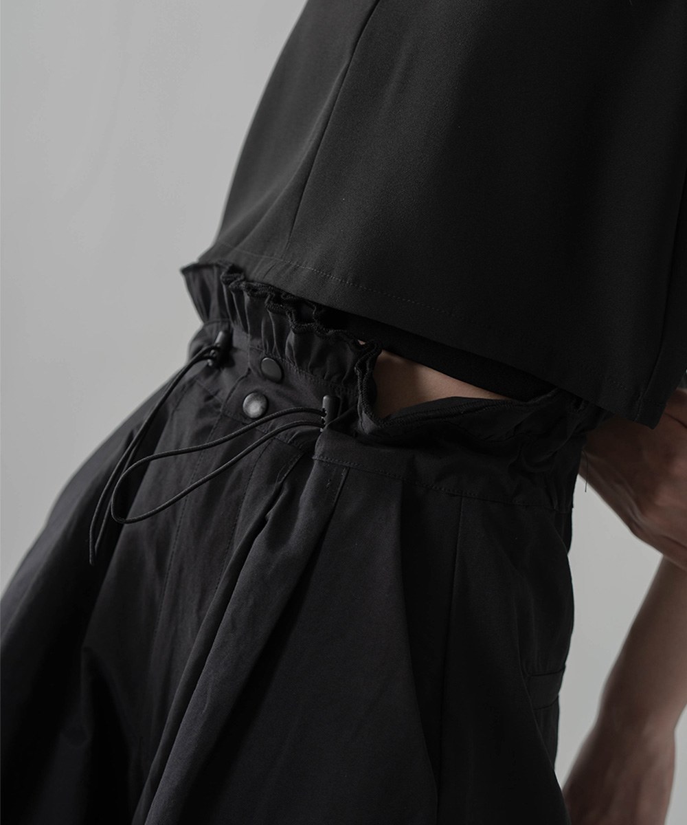 傘形抽繩長褲 Waffle High Waist Pants