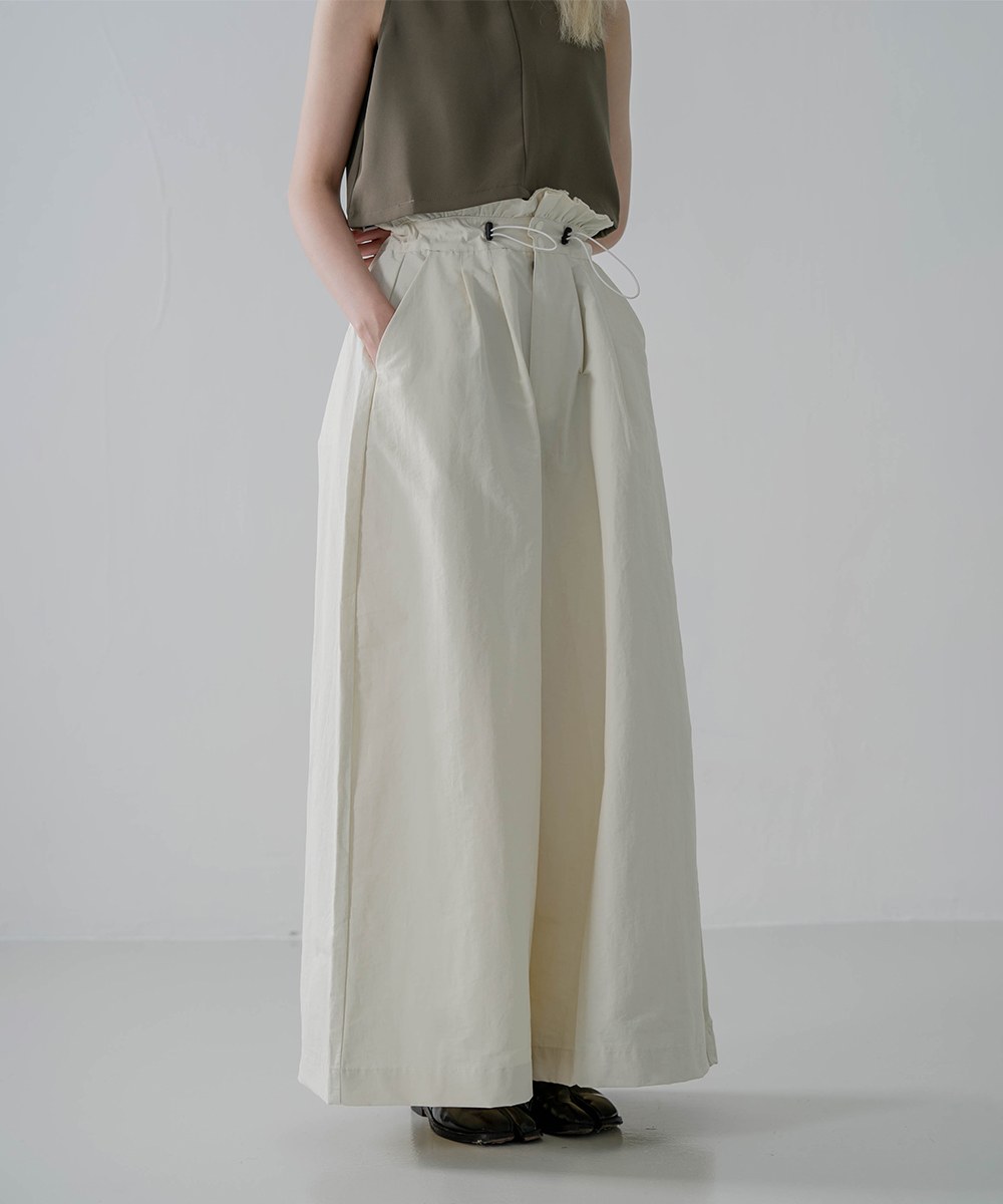 傘形抽繩長褲 Waffle High Waist Pants