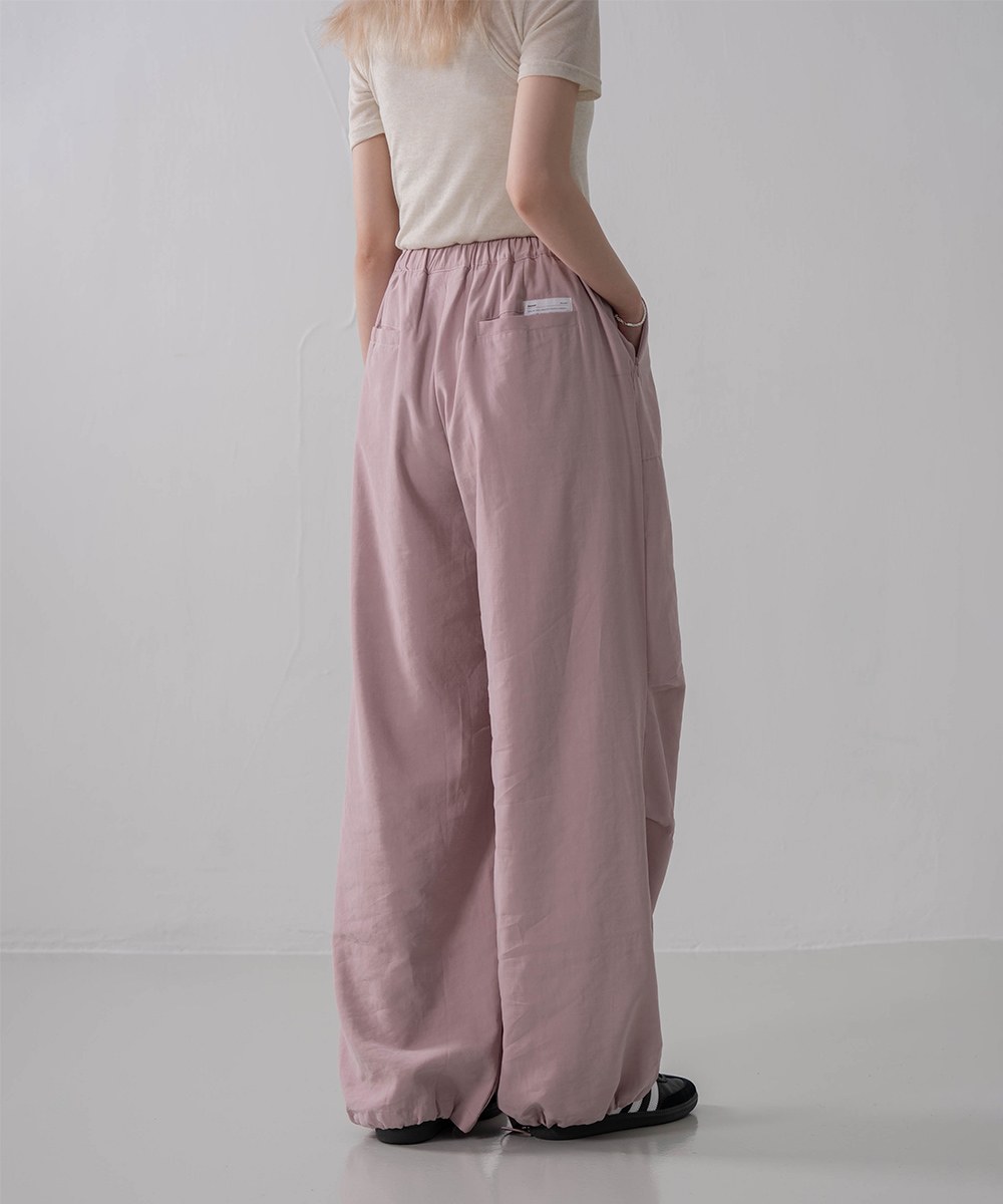 抽繩工裝褲 Wide Cut Cargo Pants Pink