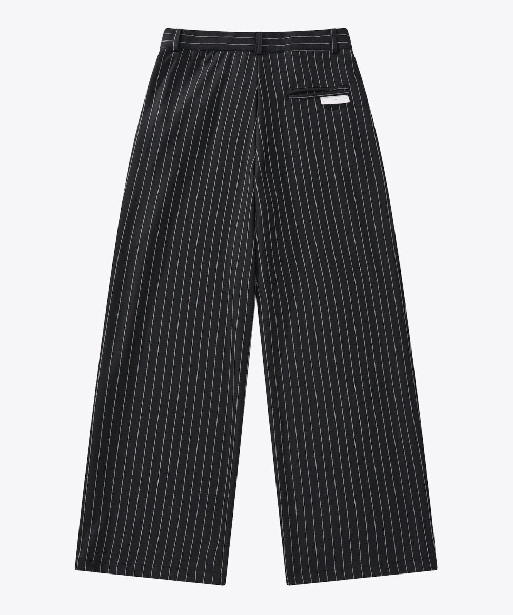 條紋西裝褲 Pleated Wide Leg Stripe Trousers