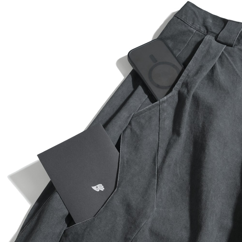 Octo x Sense 聯名打褶闊腿褲 Curve Pants Washed