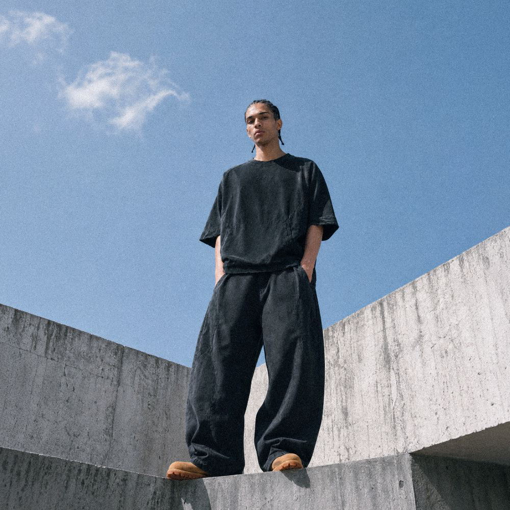 Octo x Sense 聯名打褶闊腿褲 Curve Pants Washed
