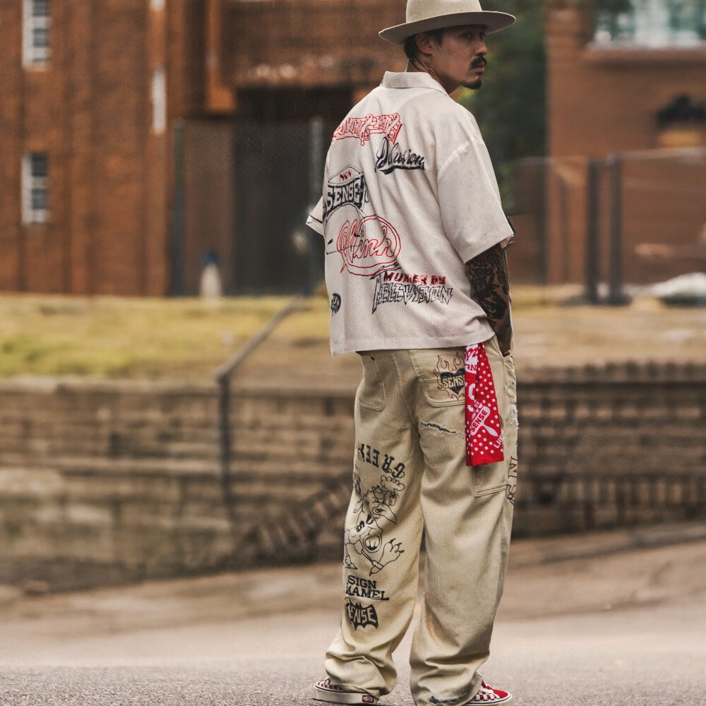 sense x Katol 聯名塗鴉長褲 Graffiti Mud-Painter Pants