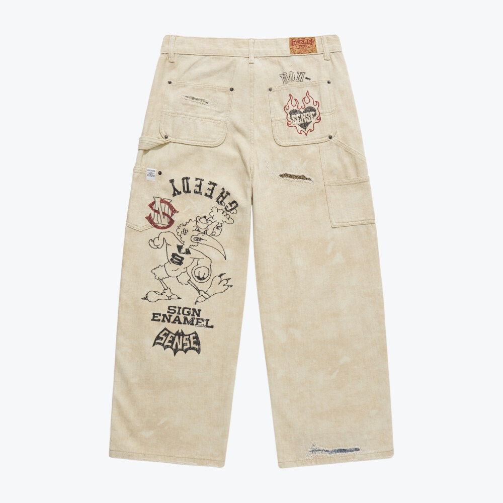 sense x Katol 聯名塗鴉長褲 Graffiti Mud-Painter Pants