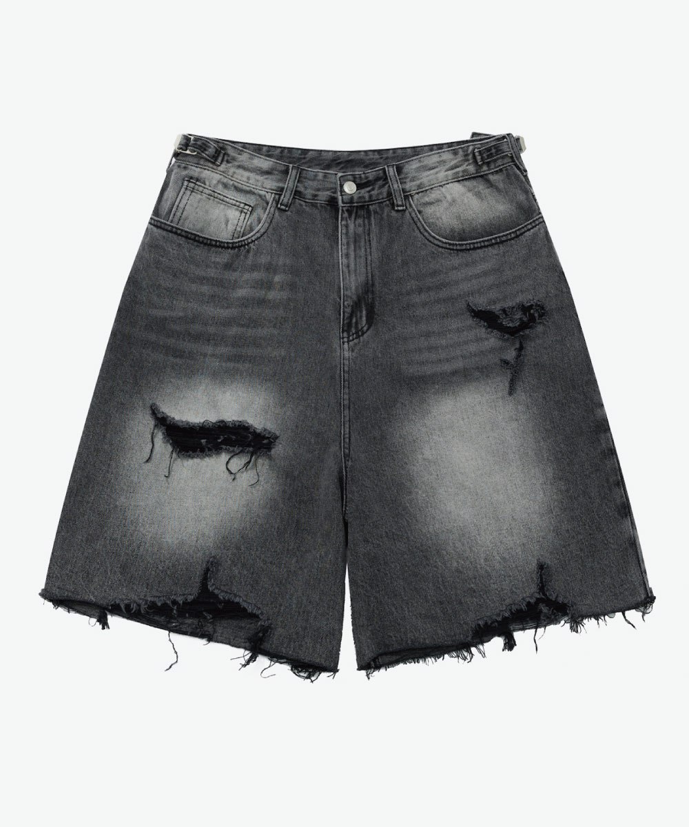 抽鬚牛仔短褲 DESTROYED DENIM SHORTS