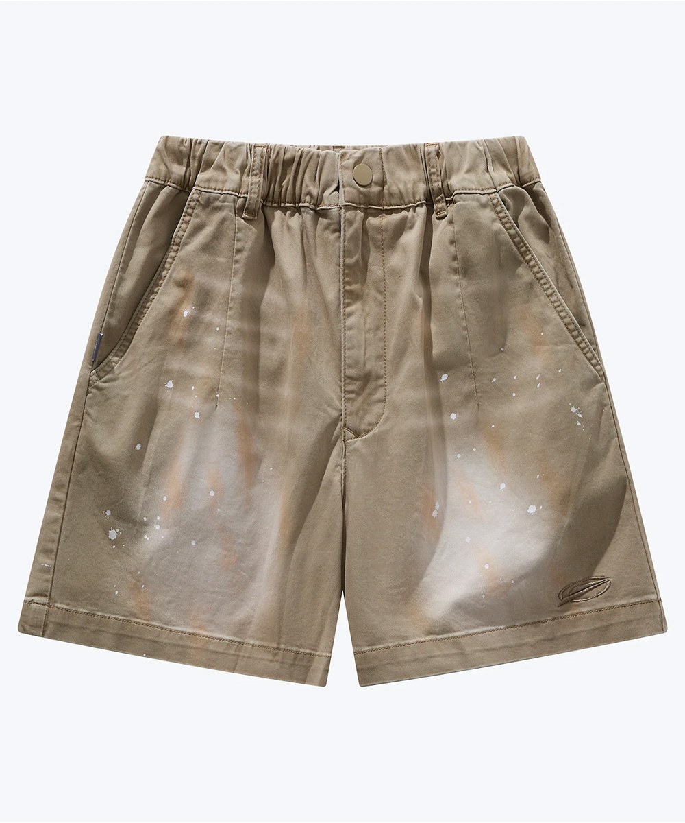 水洗潑墨短褲 Heavywash Smudged Chino Short