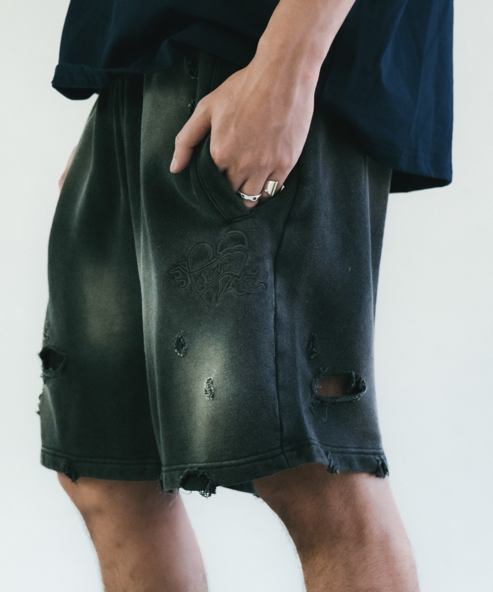 水洗運動短褲 Sun Faded Wash Sueat Shorts