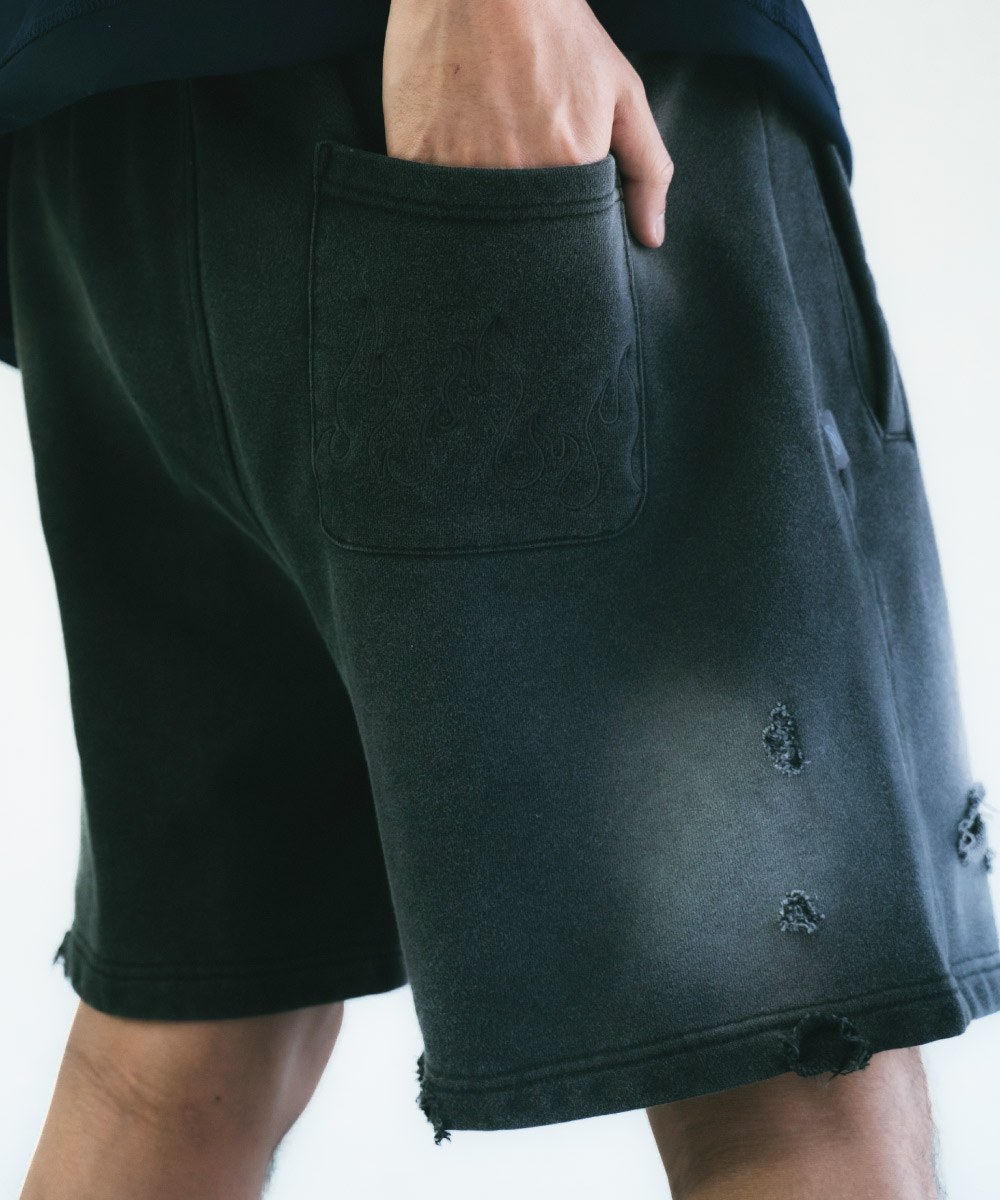 水洗運動短褲 Sun Faded Wash Sueat Shorts
