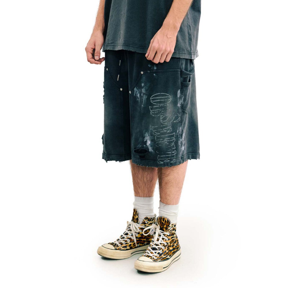滴墨做舊棉質短褲 Drip Distressed Cotto Shorts