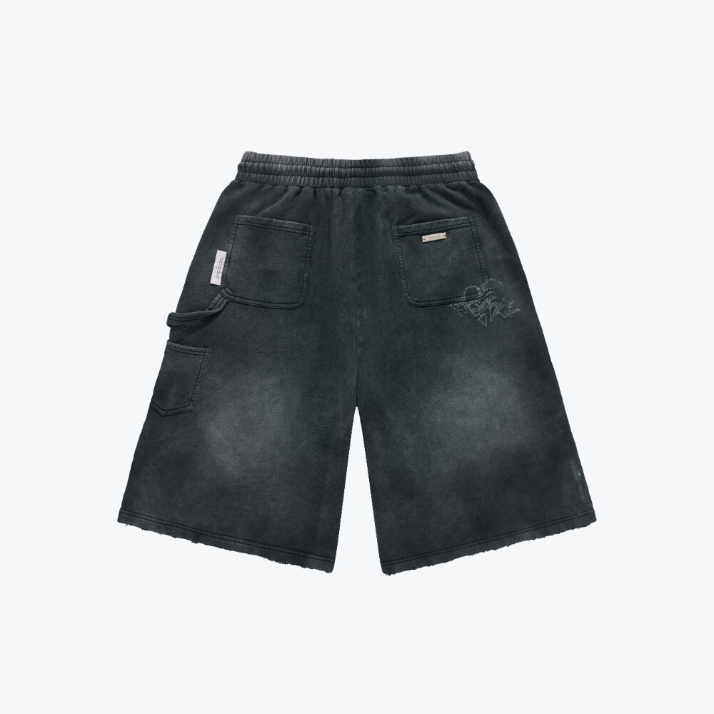 滴墨做舊棉質短褲 Drip Distressed Cotto Shorts