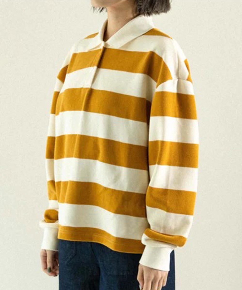 條紋Polo衫 Long Sleeve Polo Tee