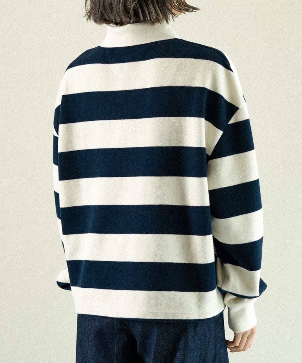 條紋Polo衫 Long Sleeve Polo Tee