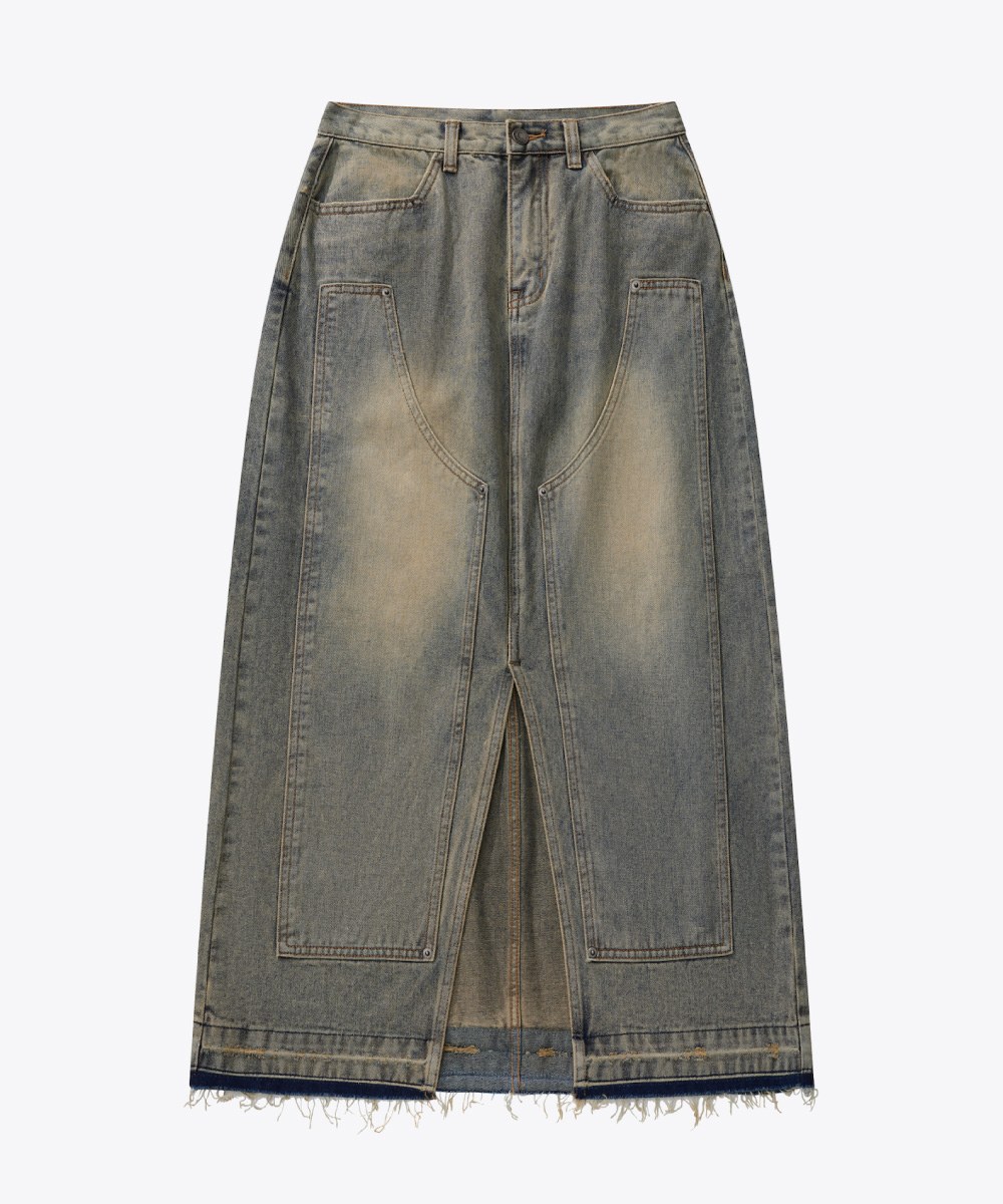 牛仔長裙 Double Knee Denim Full Skirts