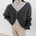 BLO9962-261 by BB 霧面色調雙面穿針織罩衫