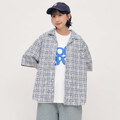 CRV3333-262 OSAMU GOODS 聯名開領格紋短袖襯衫
