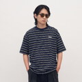 OPM0138-261 黃金獵犬滑板條紋短TEE