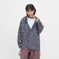 PLN33105-262 PLAIN連帽開襟格紋襯衫
