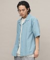 PLN3327-241 防潑水開領刺繡短袖襯衫