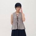 SAA0125-261 棉質綁帶細褶背心