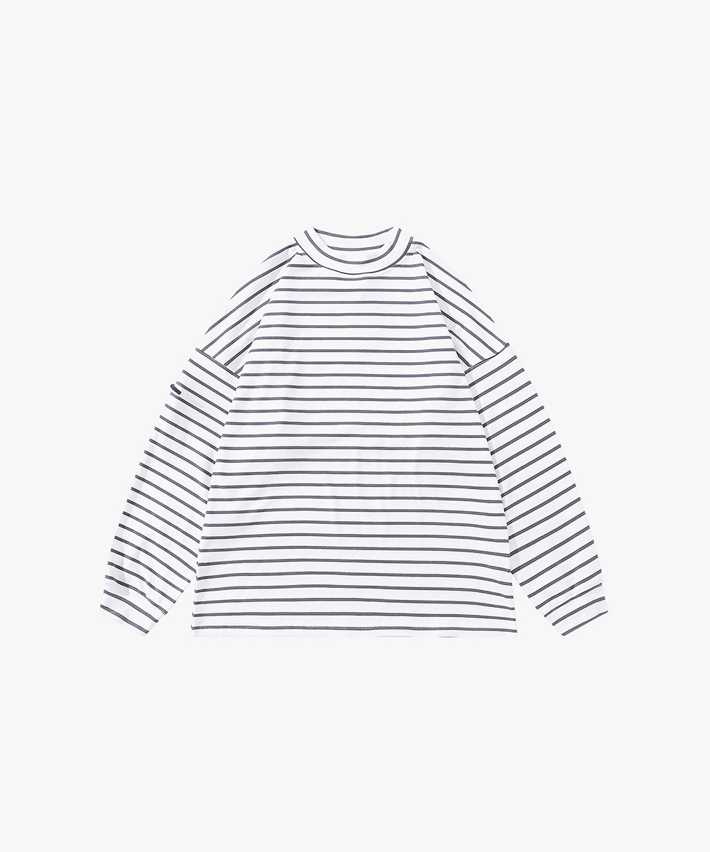 條紋長TEE TopBasics Striped Stretchable T-Shirt