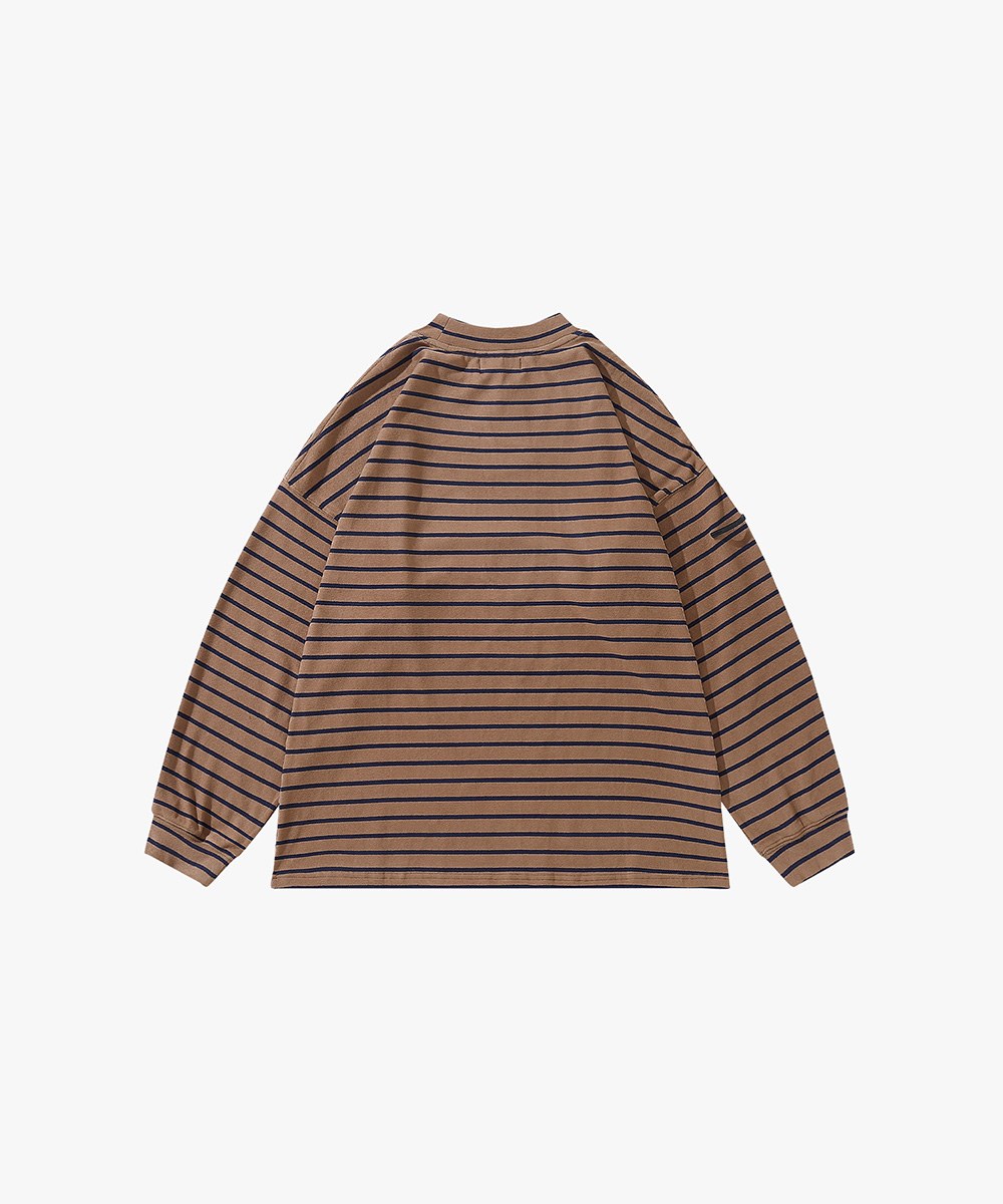 條紋長TEE TopBasics Striped Stretchable T-Shirt