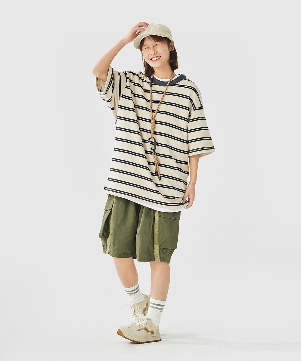 條紋短袖上衣 Double Stripes Shortsleeve T-Shirt