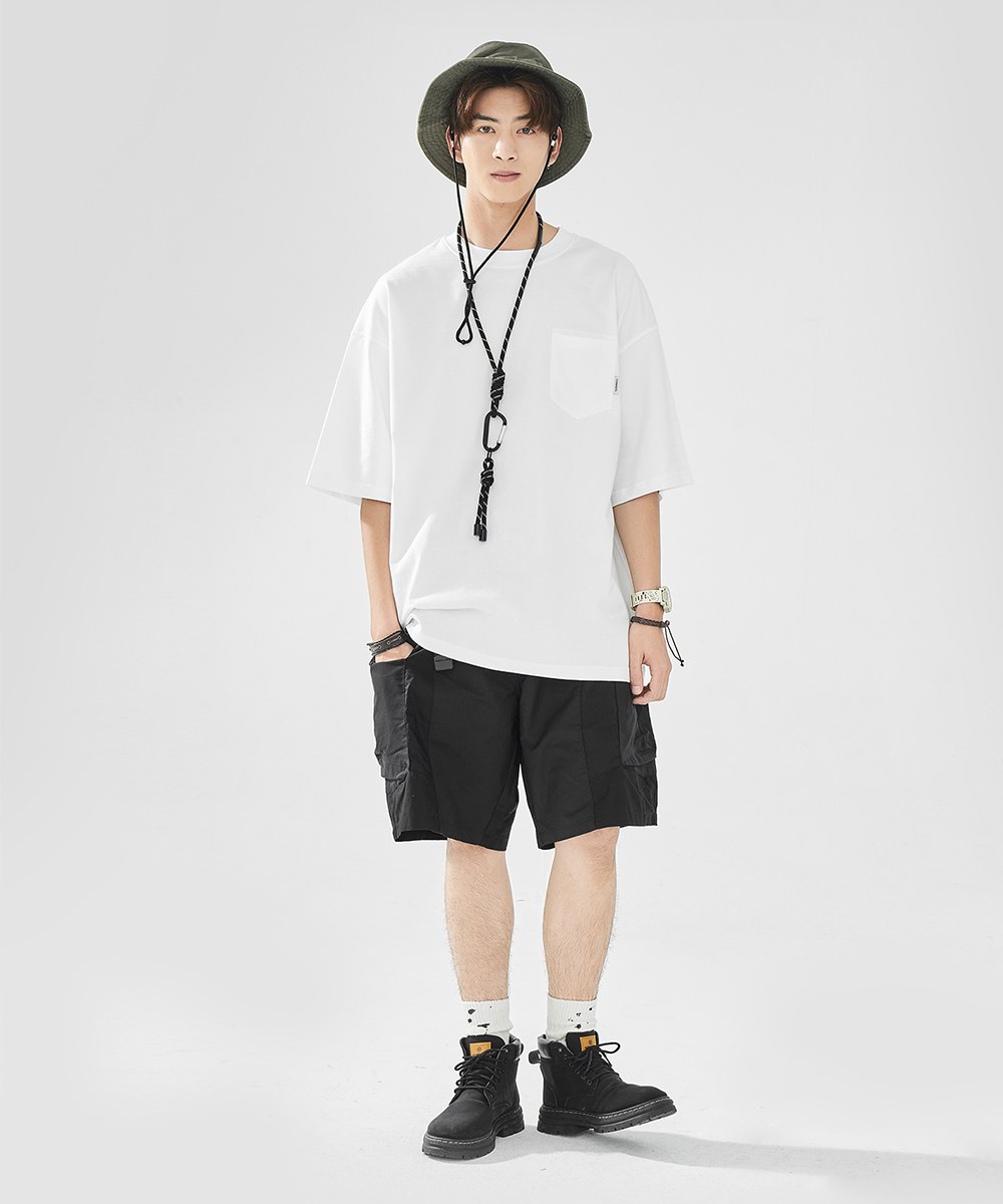 背後印花上衣 Contrast Pocket T-Shirt