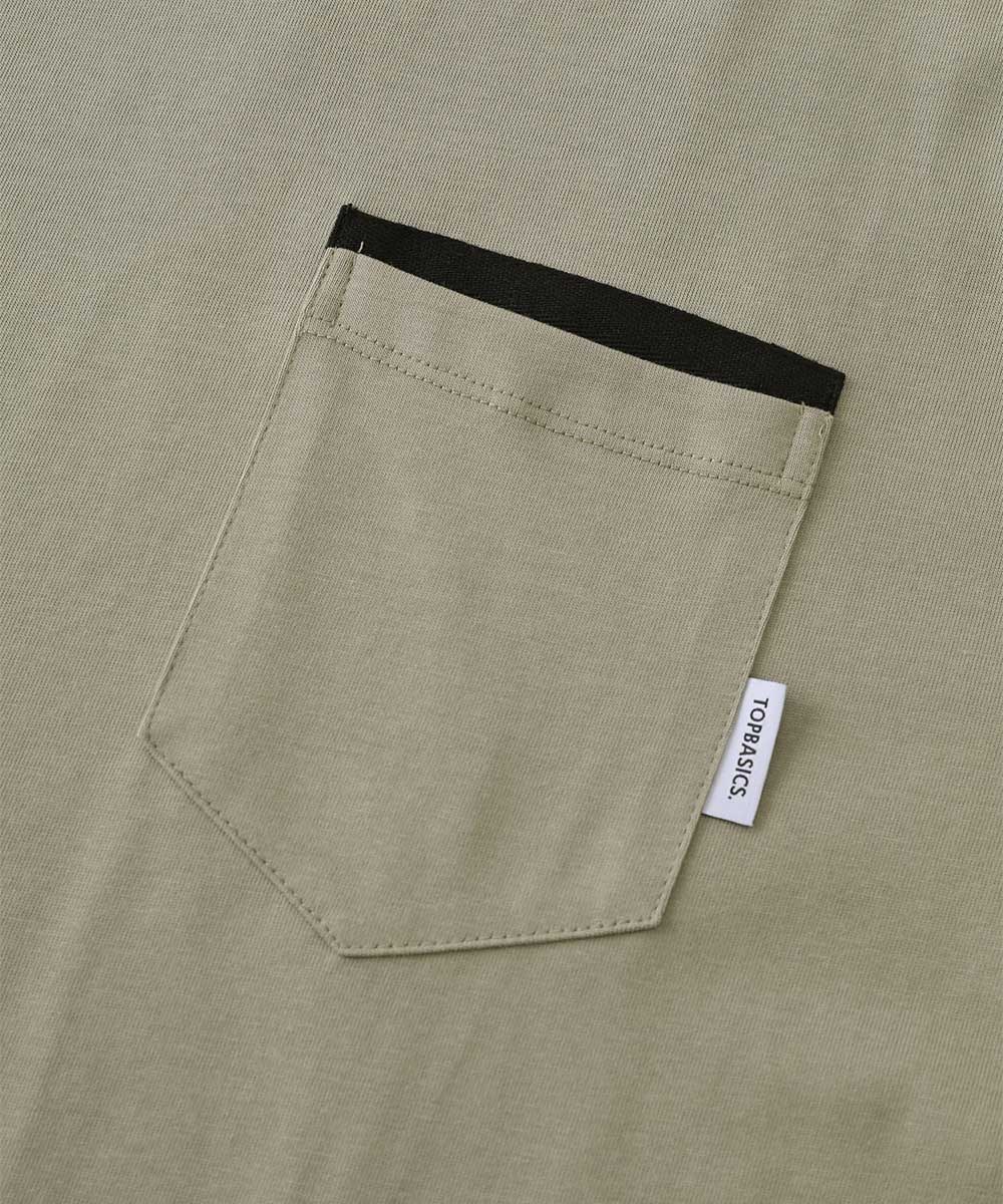 背後印花上衣 Contrast Pocket T-Shirt