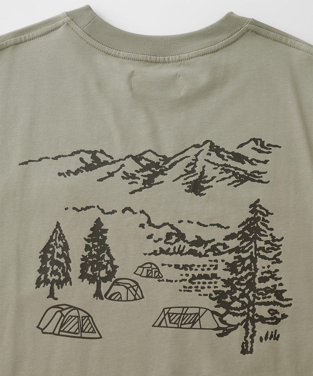 背後印花上衣 Contrast Pocket T-Shirt