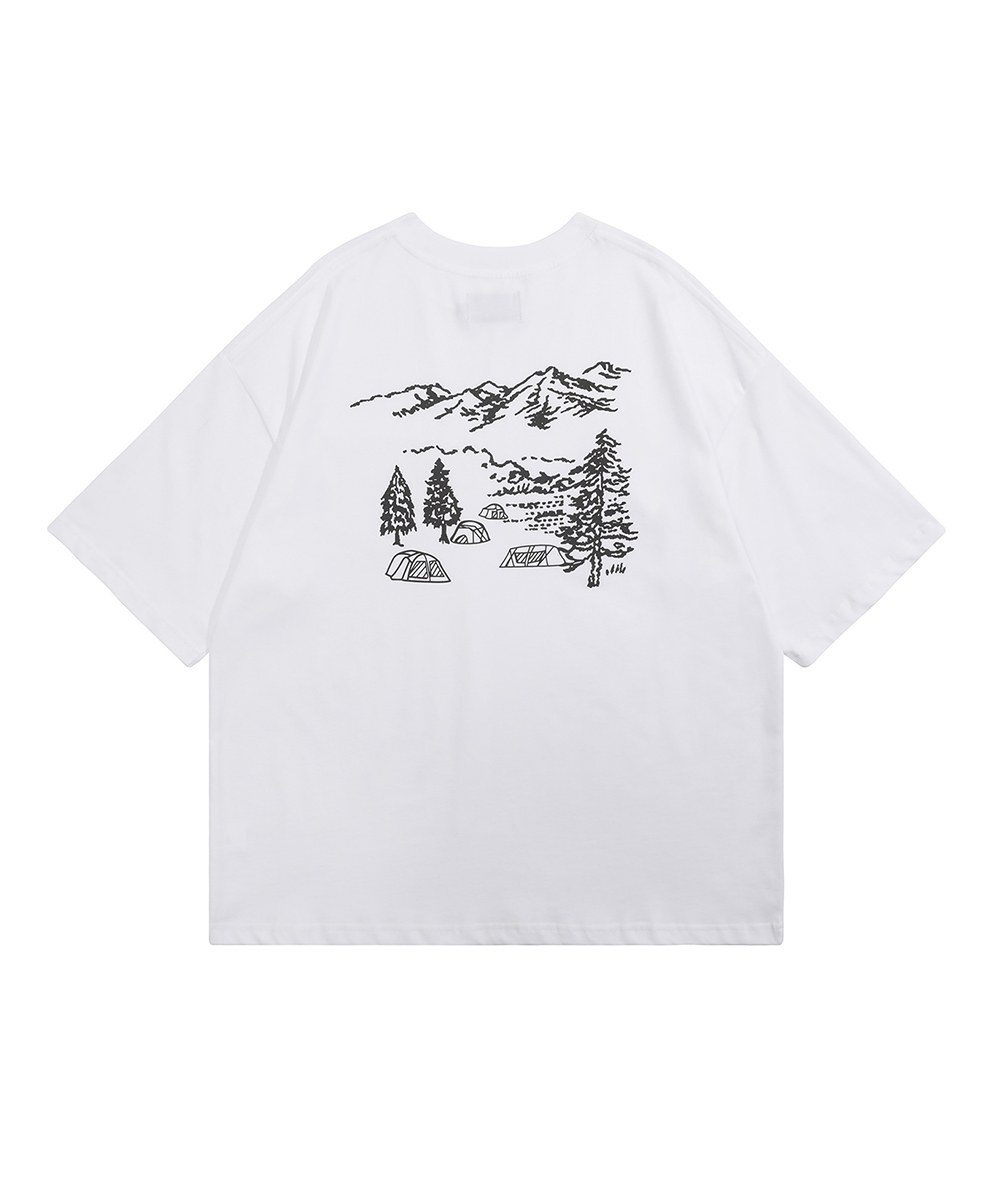 背後印花上衣 Contrast Pocket T-Shirt