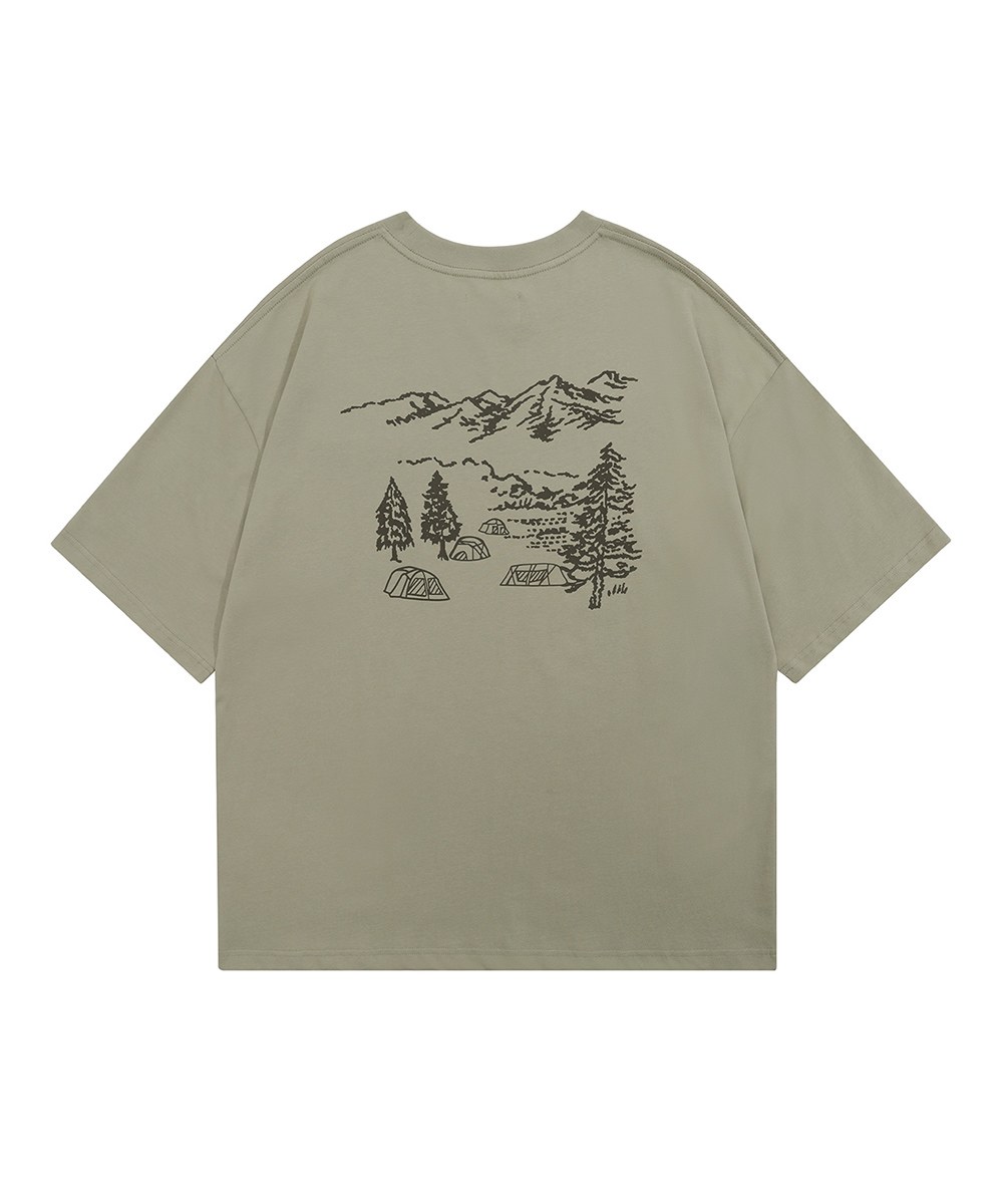 背後印花上衣 Contrast Pocket T-Shirt