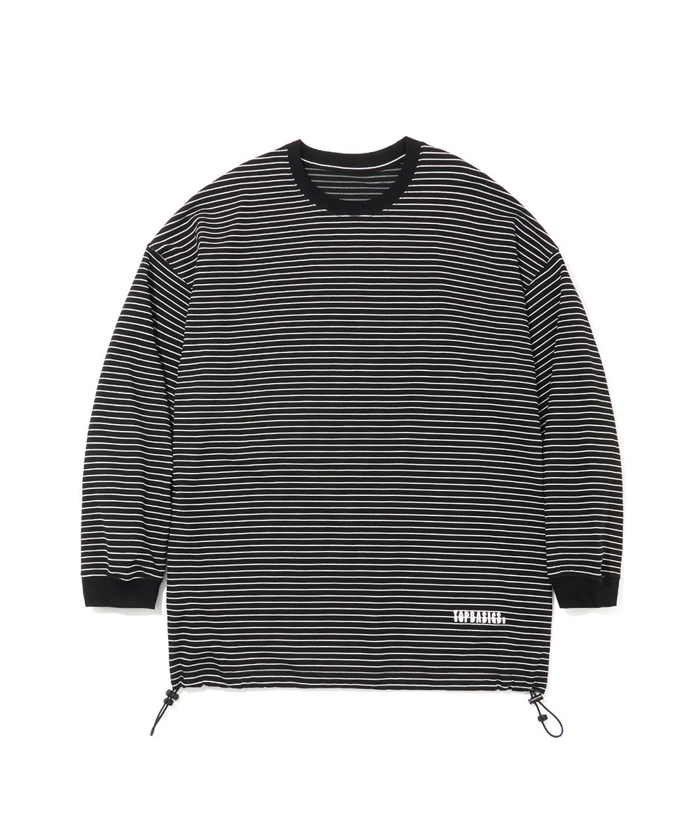 寬鬆條紋上衣 Oversized Waffle Striped T-Shirt