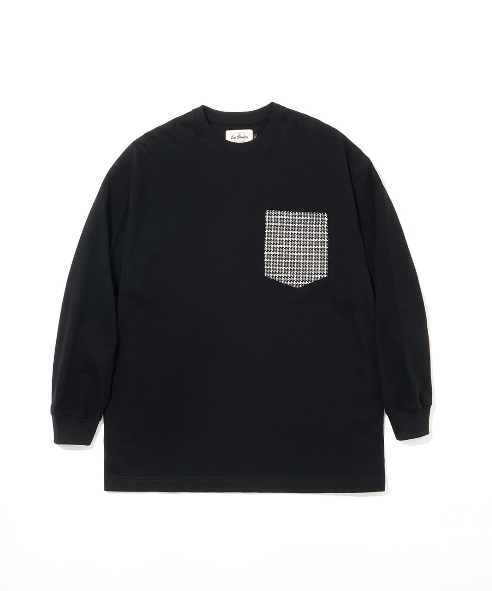 格紋口袋上衣 Oversized Checked Pocket T-shirt