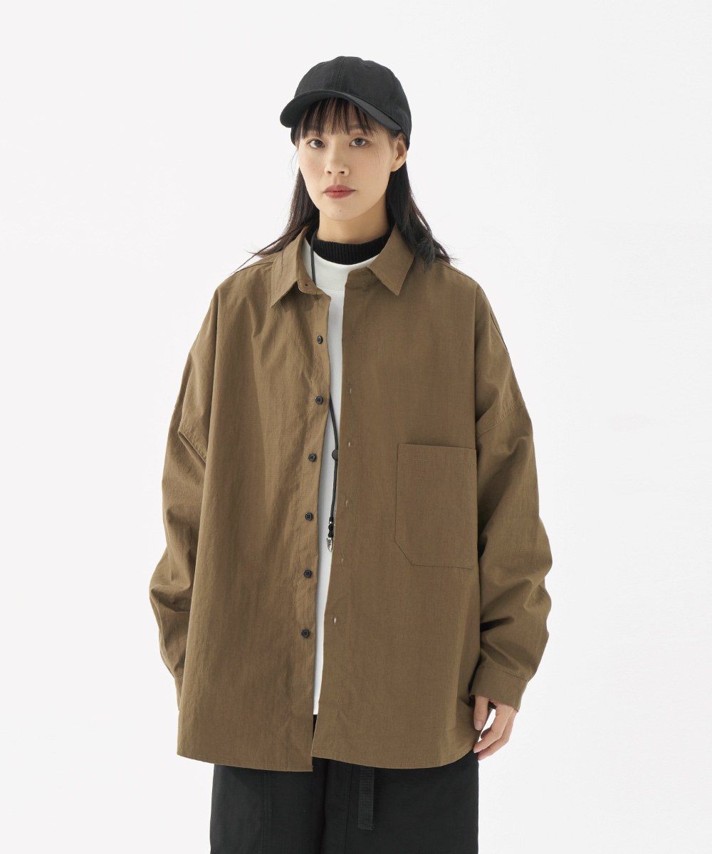 弧形下擺寬鬆襯衫 Rounded Seam Oversized Shirt