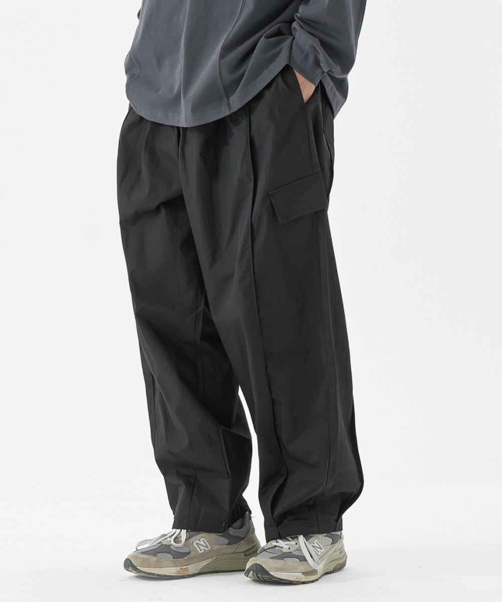 縫線翻蓋假口袋長褲 Faked Pockets Binding Relaxed Pants