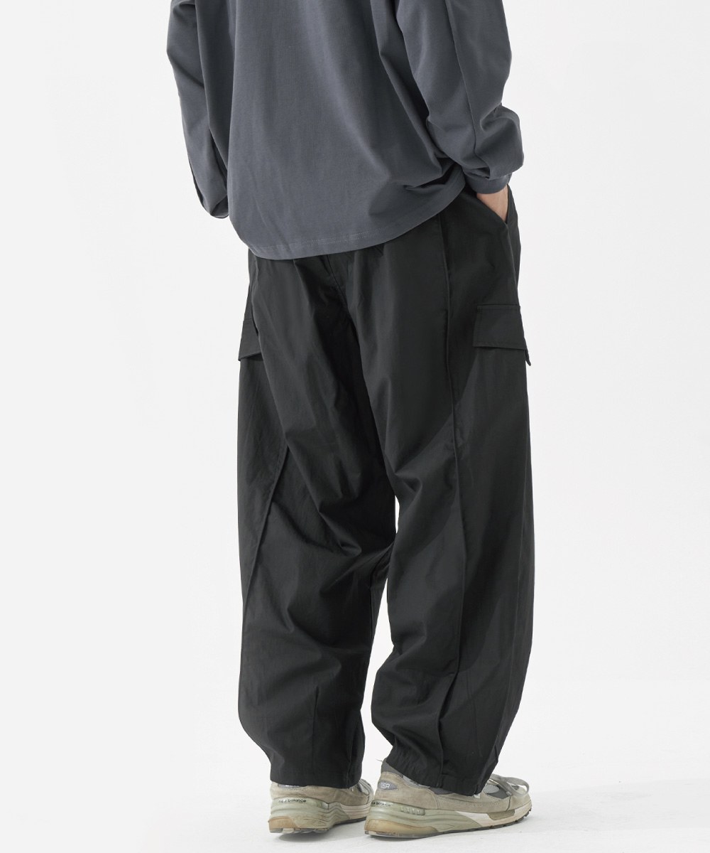 縫線翻蓋假口袋長褲 Faked Pockets Binding Relaxed Pants
