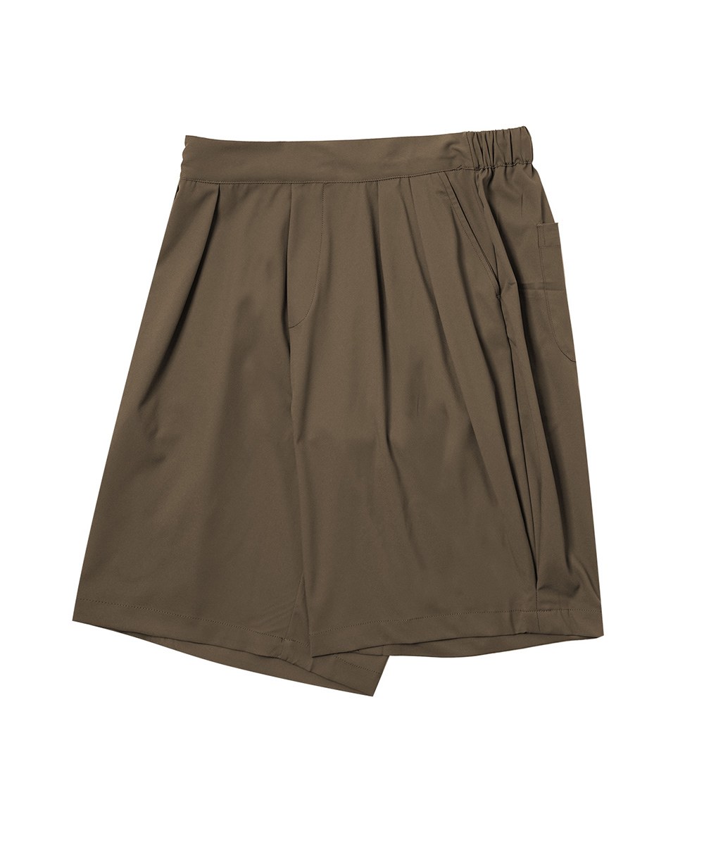 側邊打褶短褲 Slant Pleats Casual Shorts