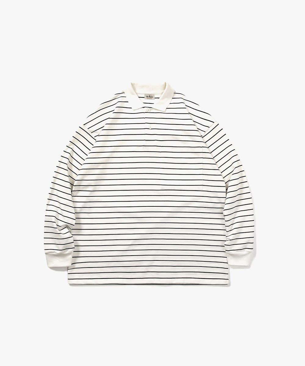 條紋長袖POLO衫 TopBasics Pinstriped Longsleeve Polo Shirt