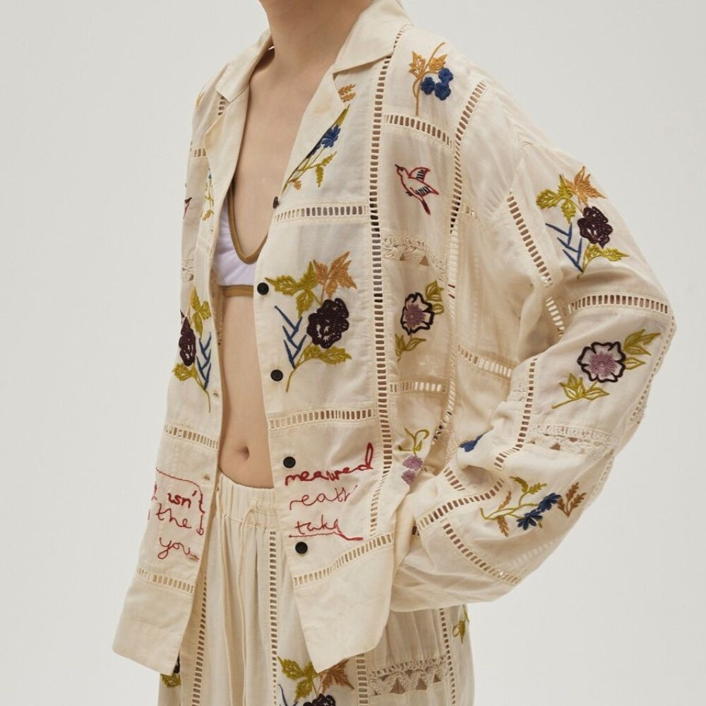 Embroidery Patchwork Shirts