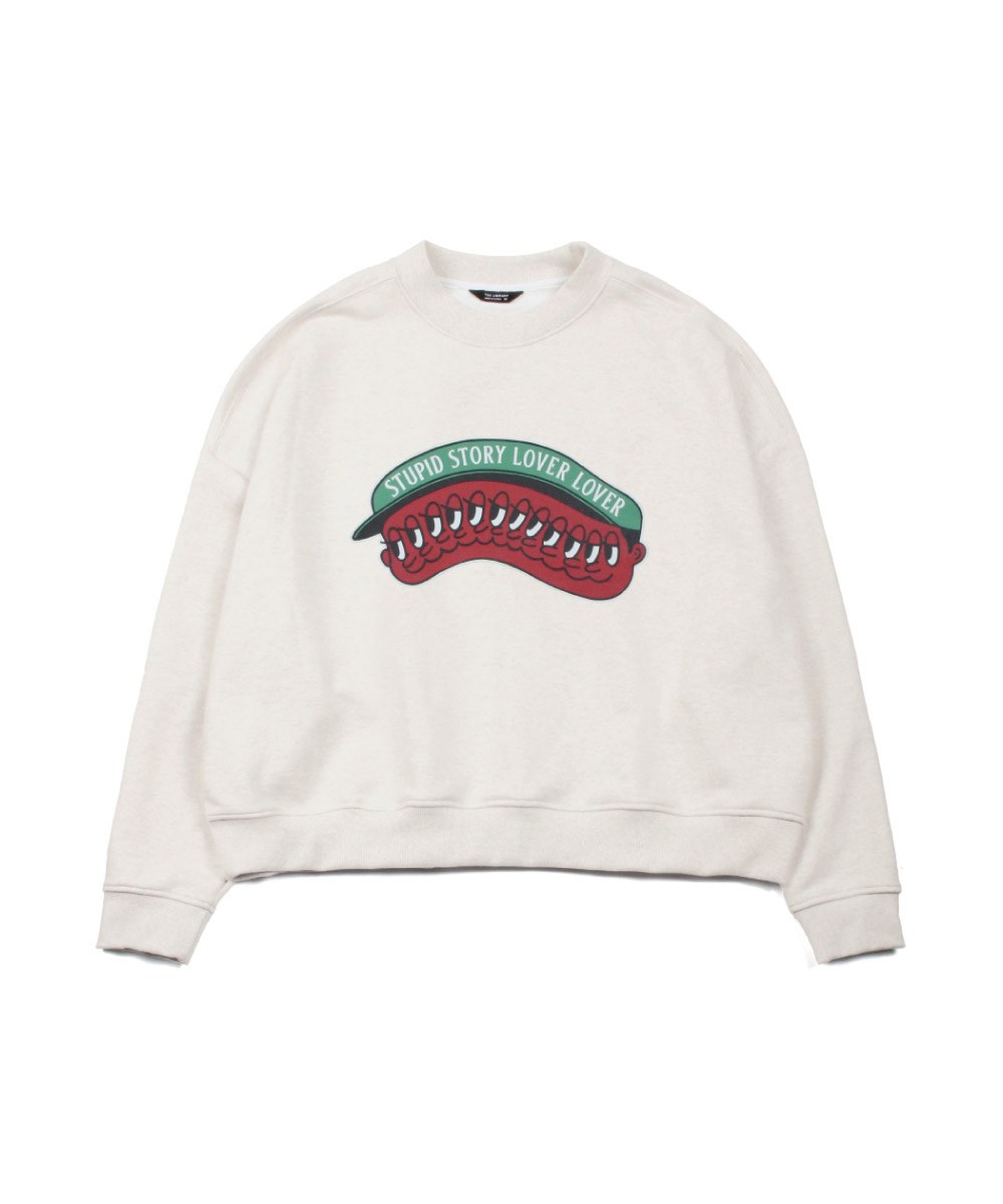 齒形圖騰大學T Story Lover Cropped Sweatshirts