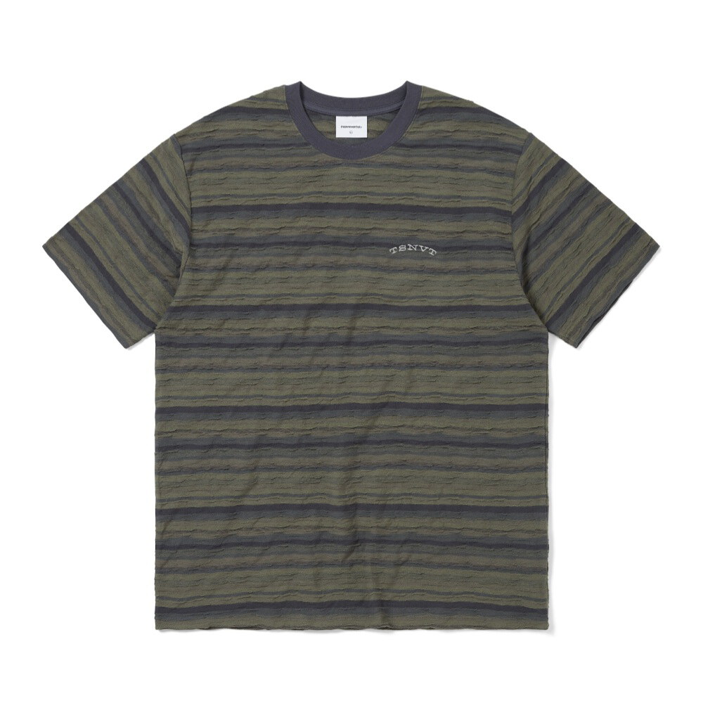 條紋短袖上衣 Wave Jacquard Tee